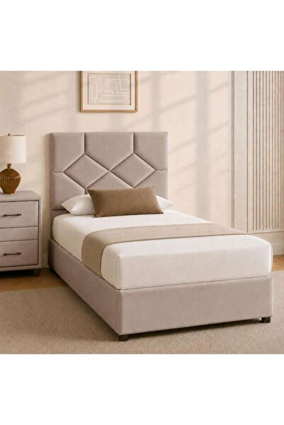 PAN HOME KYROS SINGLE BED 90X190 CM - BEIGE