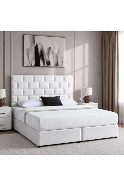 PAN HOME AETHER KING BED 180X200 CM - WHITE