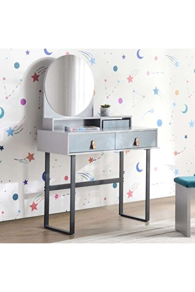 PAN HOME ORWELLA KIDS DRESSER WITH 2 DRAWER AND MIRROR - LIGHT GREY BLUE