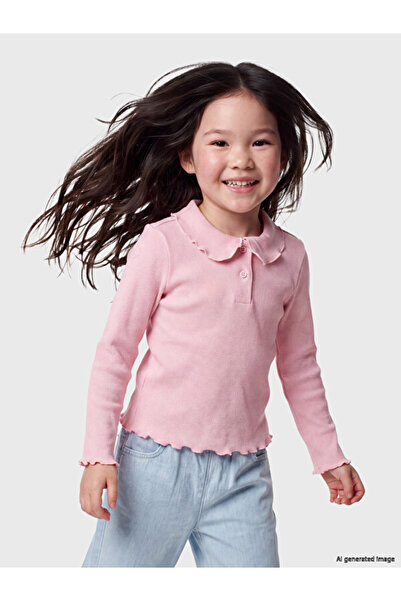 LC Waikiki Baby Collar Ribbed Girl's T-Shirt
