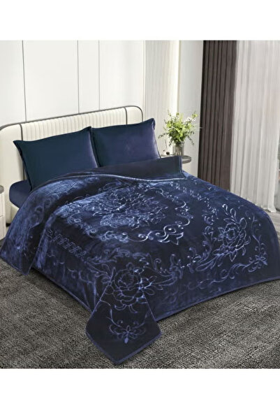 Generic Brand 6 kg double winter blanket, plain, engraved, super soft texture...