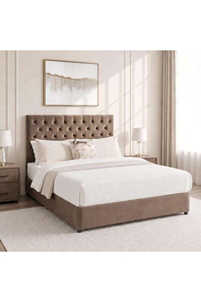PAN HOME THALASSA QUEEN BED 160X200 CM - BROWN