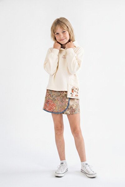 HAUSEkids 8-14 Yaş Simple Designed Kız Çocuk Takım-Ekru