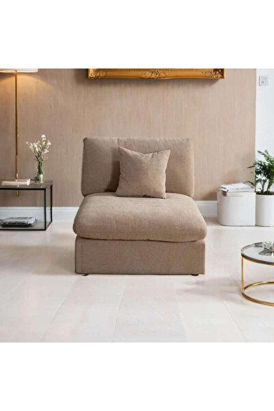 PAN HOME SOMMON ARMLESS SOFA- BROWN