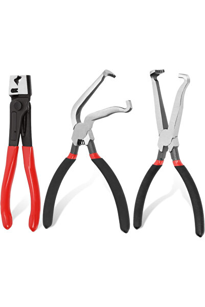 Keadic Set de 3 clești auto pentru conectori și cleme electrice, drept + 60 d...