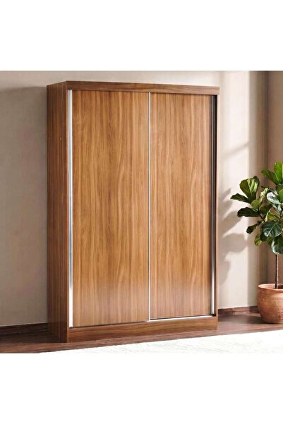 PAN HOME FLEXO 2 DOOR SLIDING WARDROBE LARGE - ALMOND