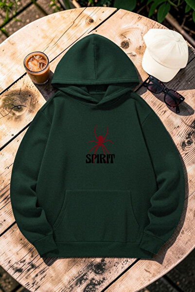 trendypassion هودي بطبعة SPIRIT للجنسين بمقاس كبير