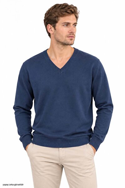 ModaPlaza Men's V-Neck Sweater