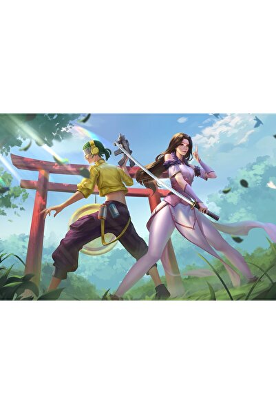 OEM Poster Anime Războinici Samurai Sub Poarta Torii, 61x90 cm, poster4460