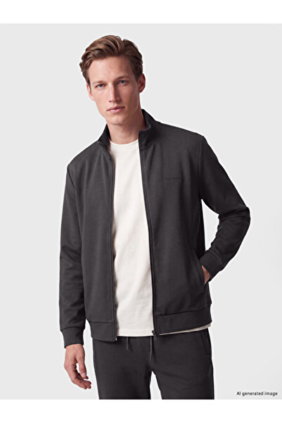 LC Waikiki Men's Zippered Sweatshirt with Stand Collar