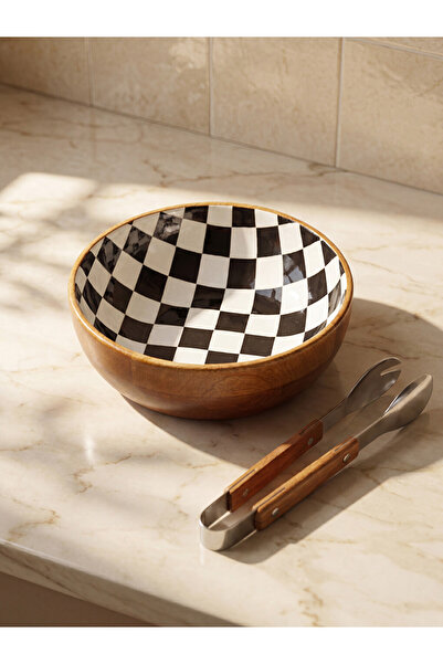 LC Waikiki Sparkling Choices Checkerboard Embroidered Zero Salad Bowl from Sh...