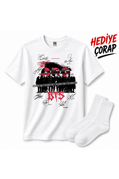 barsdepo Bts World Tour Team T-Shirt, Unisex 100% Cotton (with Supriz Gift)