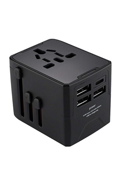 FLOWING Universal Travel Power Adapter, International Charger with 3 USB Port...