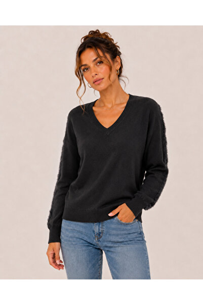 Okçu Triko Women's V-Neck Knitwear Sweater 27K12004-99