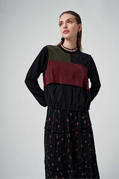 MissWhence Patchwork Cupro Skirt Set