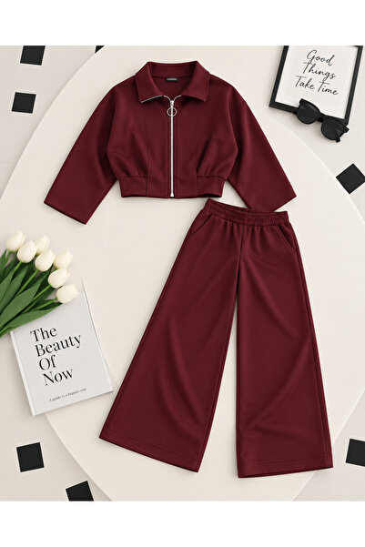 KOKOŞ BEBEK Trend Modal Pile Detailed 2-Piece Modal Oysho Girls' Set - 7/16 Y...