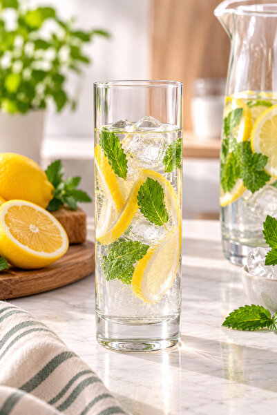 New Roche 3 Adet Long Drink Meşrubat - Kokteyl Bardağı Seti | Uzun Kokteyl Bardağı | Meşrubat, Meyve Suyu ve Kokteyl Servis Bardağı | Şık Cam Sunum Bardağı | Ev, Mutfak ve Kafe Kullanımı