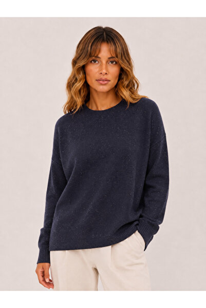 Okçu Triko Women's Crew Neck Glittery Knit Sweater 27K12311-22