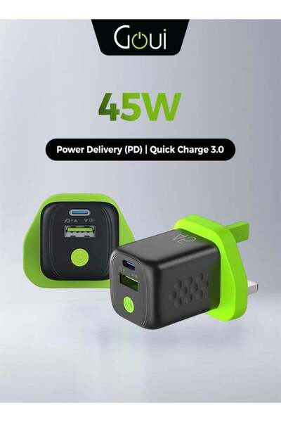 GOUİ 45W Wall Charger GaN 45 Plus for iPhone 17/16 /15/14 Series, Samsung, Ga...
