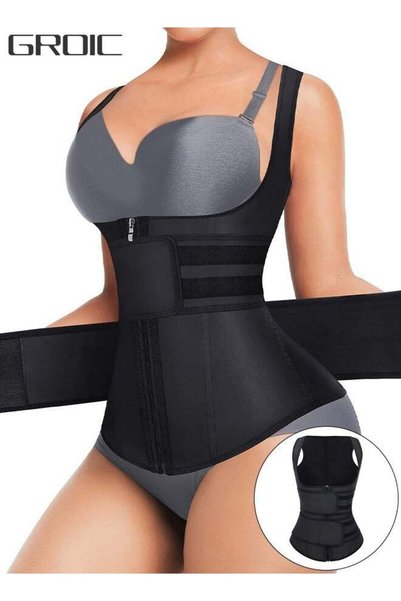 GROIC Waist Trainer for Women Waist Trainer Corset Vest Tummy Slimming Belly ...