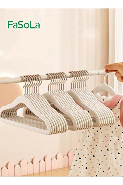 GENERAL Fasola 30 Piece Set of Children's Non-Slip Velvet Hangers for Shirts,...