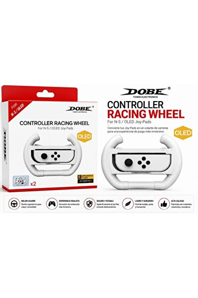 Dobe Set de 2 volane pentru Joy-Con Nintendo Switch și Switch OLED – Controle...