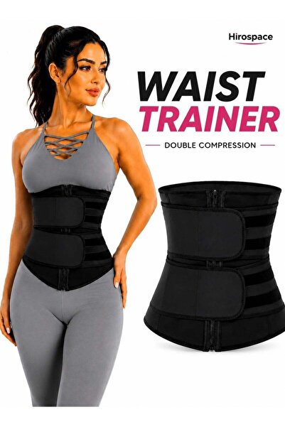 GENERAL Hirospace Waist Trainer Corset for Women, Double Belt Neoprene Sweat ...