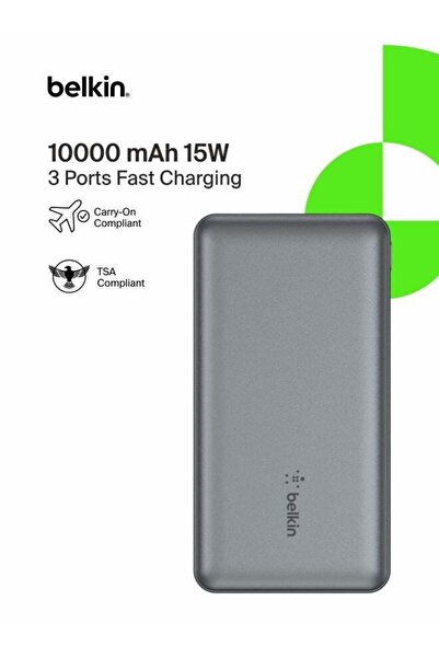 Belkin 10000mAh portable power bank, 10K USB-C portable charger with 1 USB-C ...