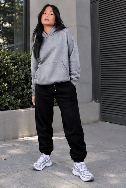 MEİS CLOTHES Hooded Tracksuit 2-Piece Sharded Unisex Bottom and Top Combination