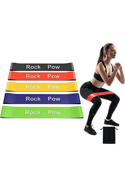 ROCK POW 5 قطع من أشرطة المقاومة للياقة البدنية صديقة للبشرة، كبيرة الحجم