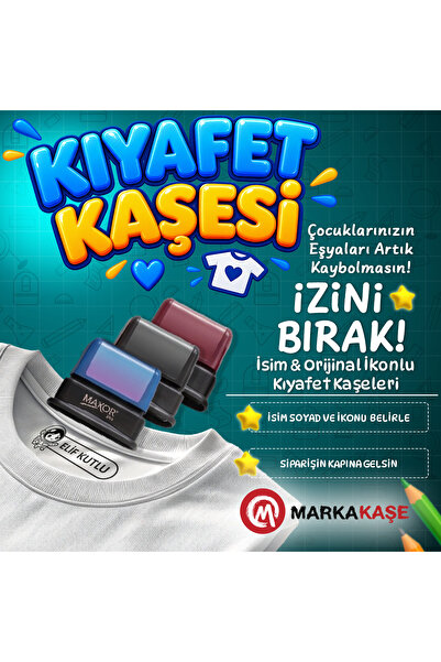 Kıyafet Kaşesi Özelleştirilebilir ve Dayanıklı Tasarım Öğrenci Kaşesi Kreş Kaşesi Okul Kaşesi