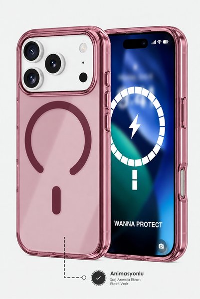 WANNA PROTECT حافظة هاتف iPhone 17 Pro Max (IC) شفافة وصلبة من مادة الميكا رف...