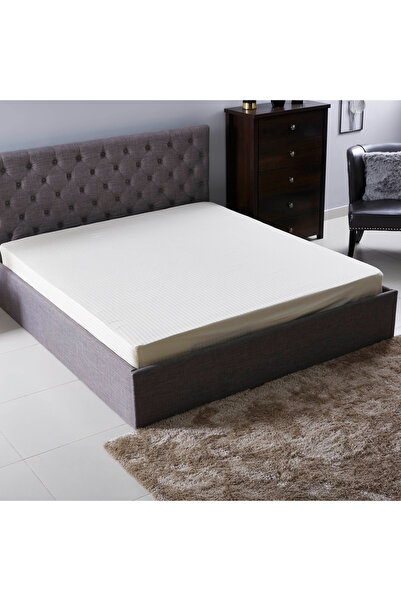 Generic ملاءة سرير مزدوجة مخططة من القطن والحرير من هاميلتون - 120×200 سم + 2...