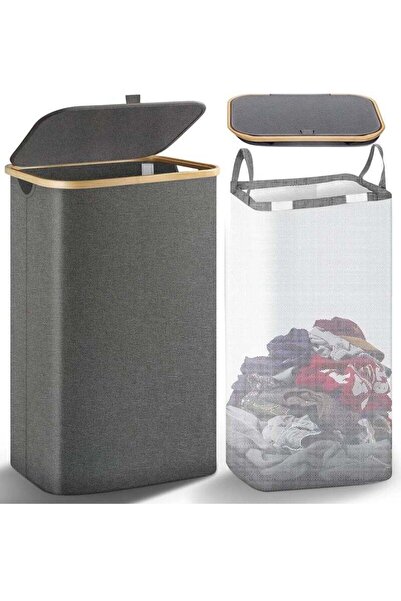 Arabest Large Laundry Basket, 58L Tall Woven Rope Storage Basket with Handle,...