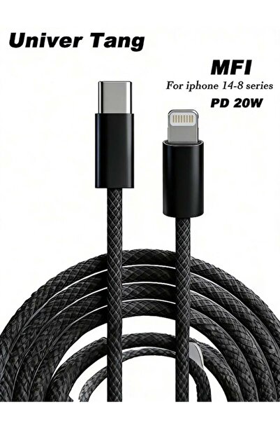Univer Tang كابل شحن آيفون 2 متر [معتمد من MFi] كابل USB C إلى Lightning للشح...