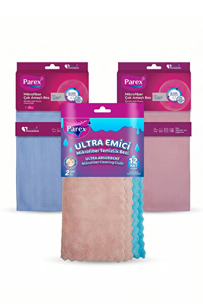 Parex Çok Amaçlı 4'lü Mikrofiber Bez Seti