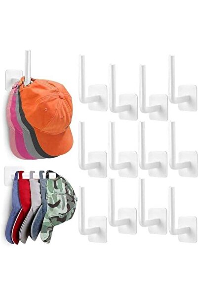 HOOKOR 12 Pack Hat Rack for Wall Hat Organizer, Hat Racks for Baseball Caps, ...