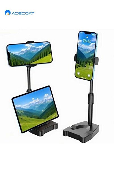 ACECOAT Adjustable Height Telephone Stand,360-degree Rotating Retractable Des...