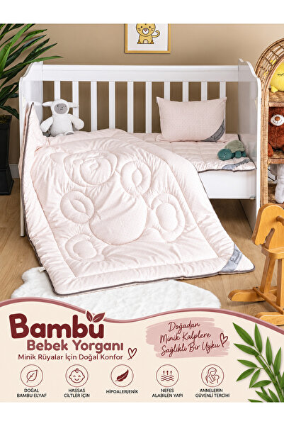 homewell Bamboo Baby Quilt 95X145 cm 0-6 Years Hypoallergenic Pink