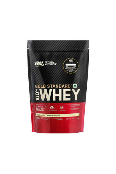 Optimum Nutrition Gold Standard 100% Whey Protein Powder Vanilla Ice Cream 1 LB