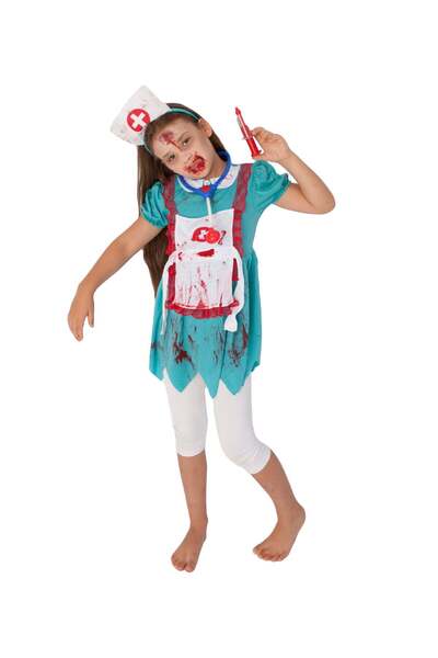 Party Magic Zombie Nurse Girl Costume -Medium