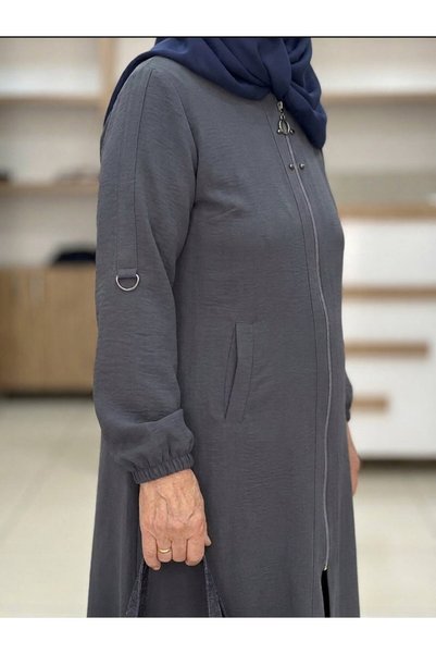 ENSAR GİYİM Șapcă hijab cu fermoar și guler elegant