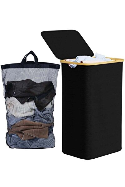 Arabest Foldable laundry Hamper with Lid and Removable Inner Bags, Large Laun...