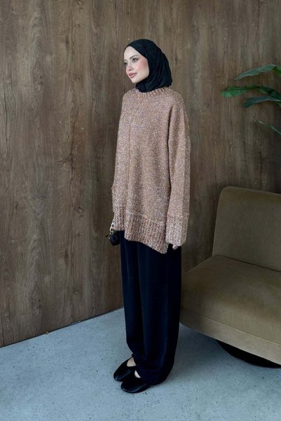 Hazamoda Sim Sakal Salaş Tunik Camel