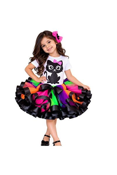 Daddy's Angel Girls Halloween Costume – Cute Black Cat Tutu Dress | Trendy Ha...