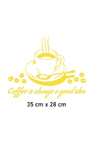 gollee pro ملصق فينيل لجدار المطبخ من COFFEE مقاس 35 سم × 28 سم عالي الجودة