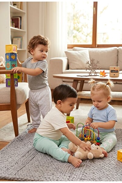 CemBebe Bebek Ve Çocuklar İçin Üçlü Pijama Alt Setleri Rahat Kesim Yumuşak Ku...