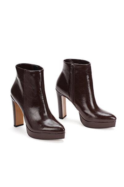 nhtshoes Γυναικείες μπότες με γυαλιστερή σόλα πλατφόρμας και χοντρό ψηλό τακούνι