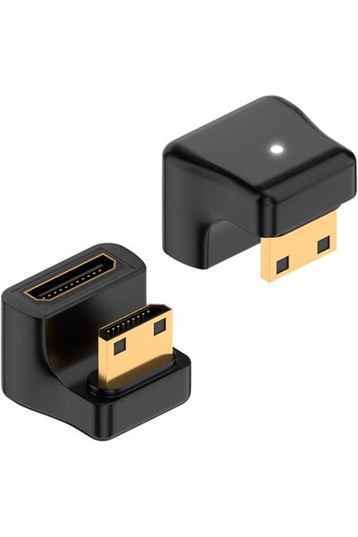 Generic 2 pack 180 Degree Mini HDMI Adapter 8K, U Shape Up Angle Mini HDMI Ma...