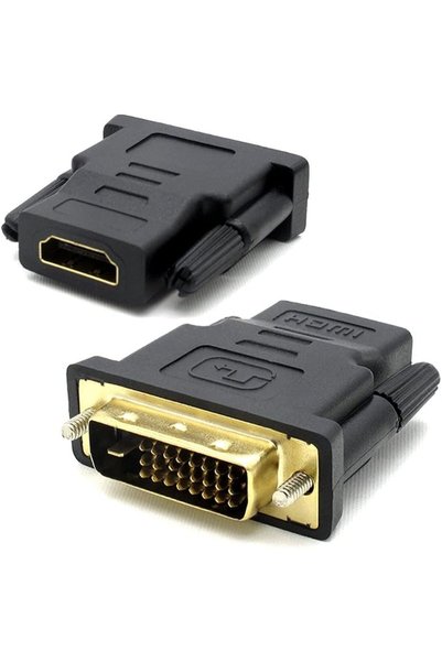 Generic محول DVI إلى HDMI، محول ذكر DVI-D 24+1 إلى أنثى HDMI، موصل مطلي بالذه...